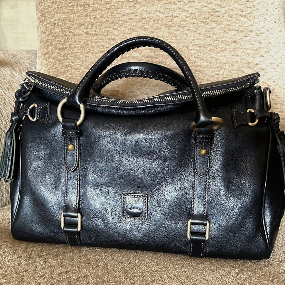 Dooney & Bourke Florentine Large Satchel in Black Leather